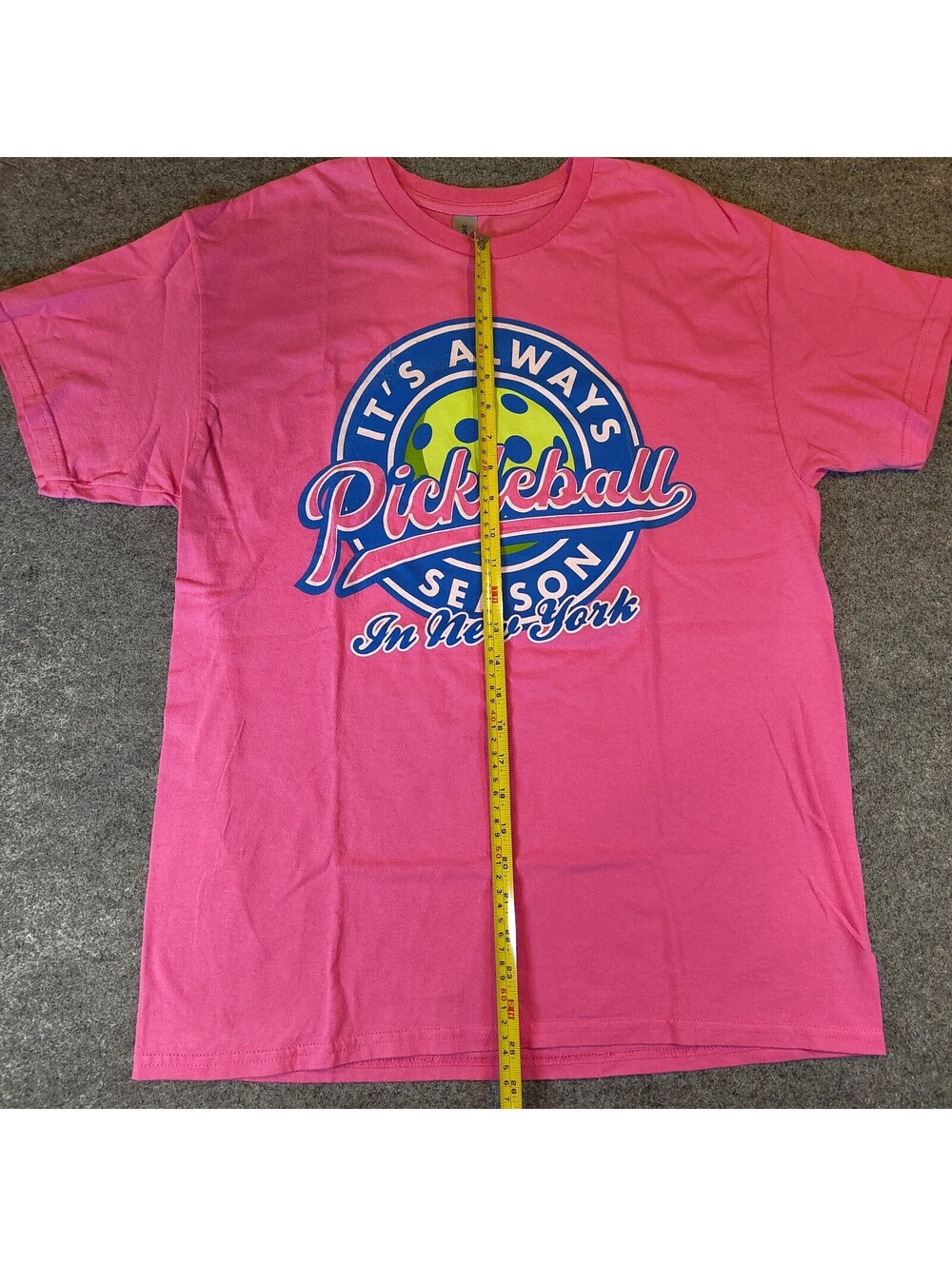 It's Always Pickleball Season In New York Graphic T-Shirt Pink Men's L
